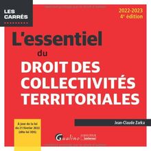 L'essentiel du droit des collectivités territoriales : 2022-2023