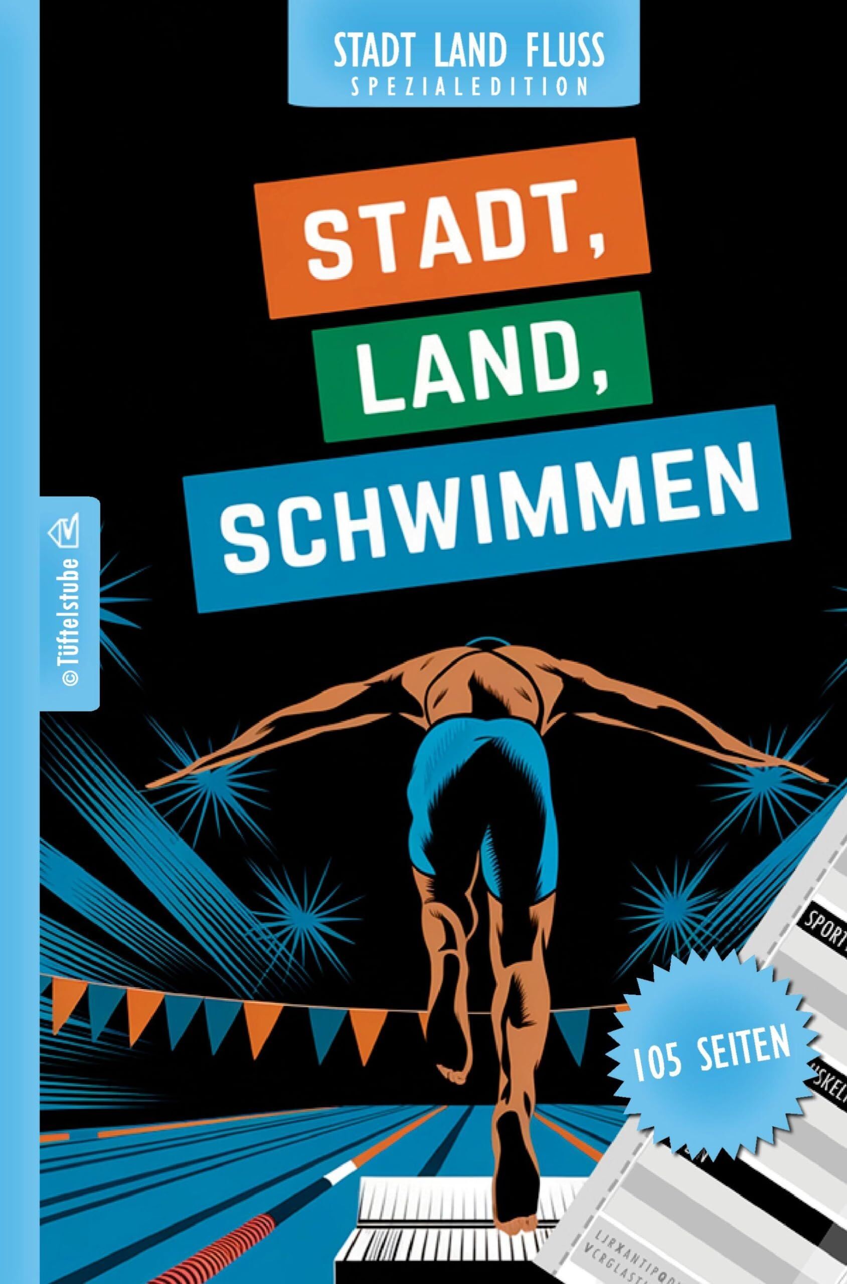 Stadt, Land, Schwimmen - 105 Seiten - Stadt-Land-Fluss-Spezialedition für Schwimmer