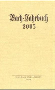 Bach-Jahrbuch 2003
