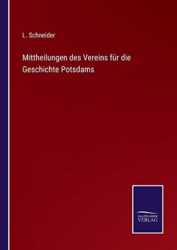 Mittheilungen des Vereins für die Geschichte Potsdams