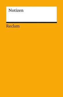 Notizen (orange): Das kleine Reclam-Notizbuch blanko