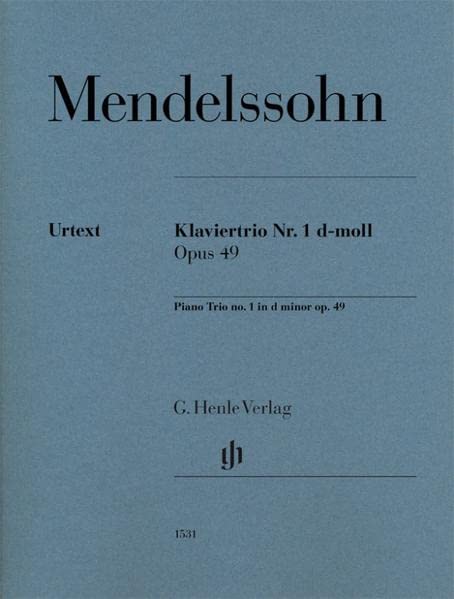 Klaviertrio Nr. 1 d-moll op. 49: Instrumentation: Piano Trios (G. Henle Urtext-Ausgabe)