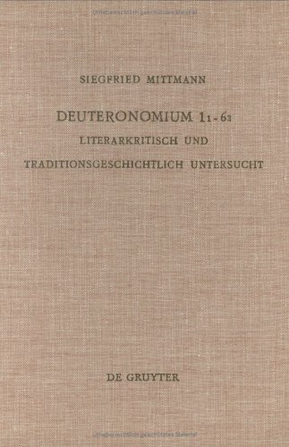 Deuteronomium 1,1-6,3 literarkritisch und traditionsgeschichtlich untersucht