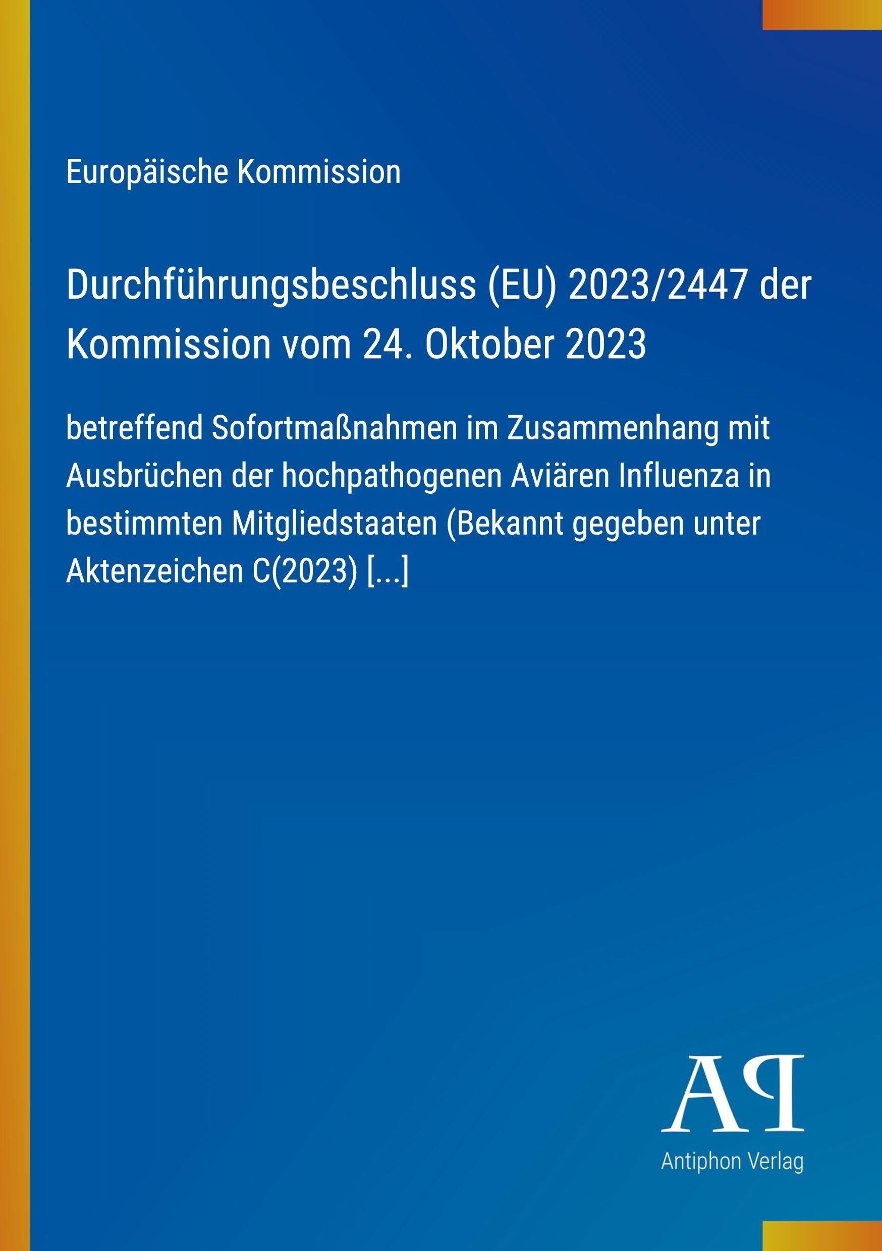 Durchführungsbeschluss (EU) 2023/2447 der Kommission vom 24. Oktober 2023