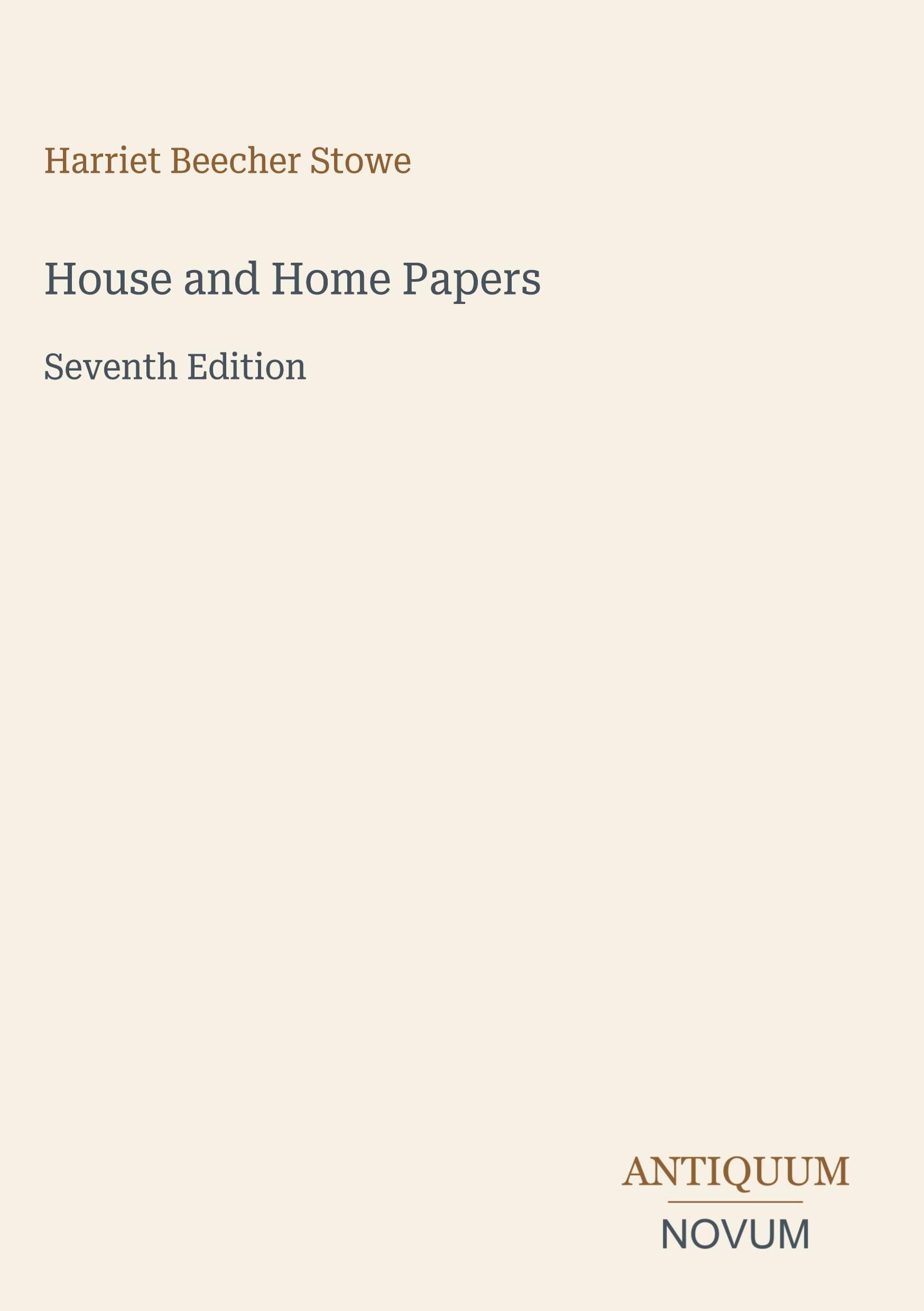 House and Home Papers
