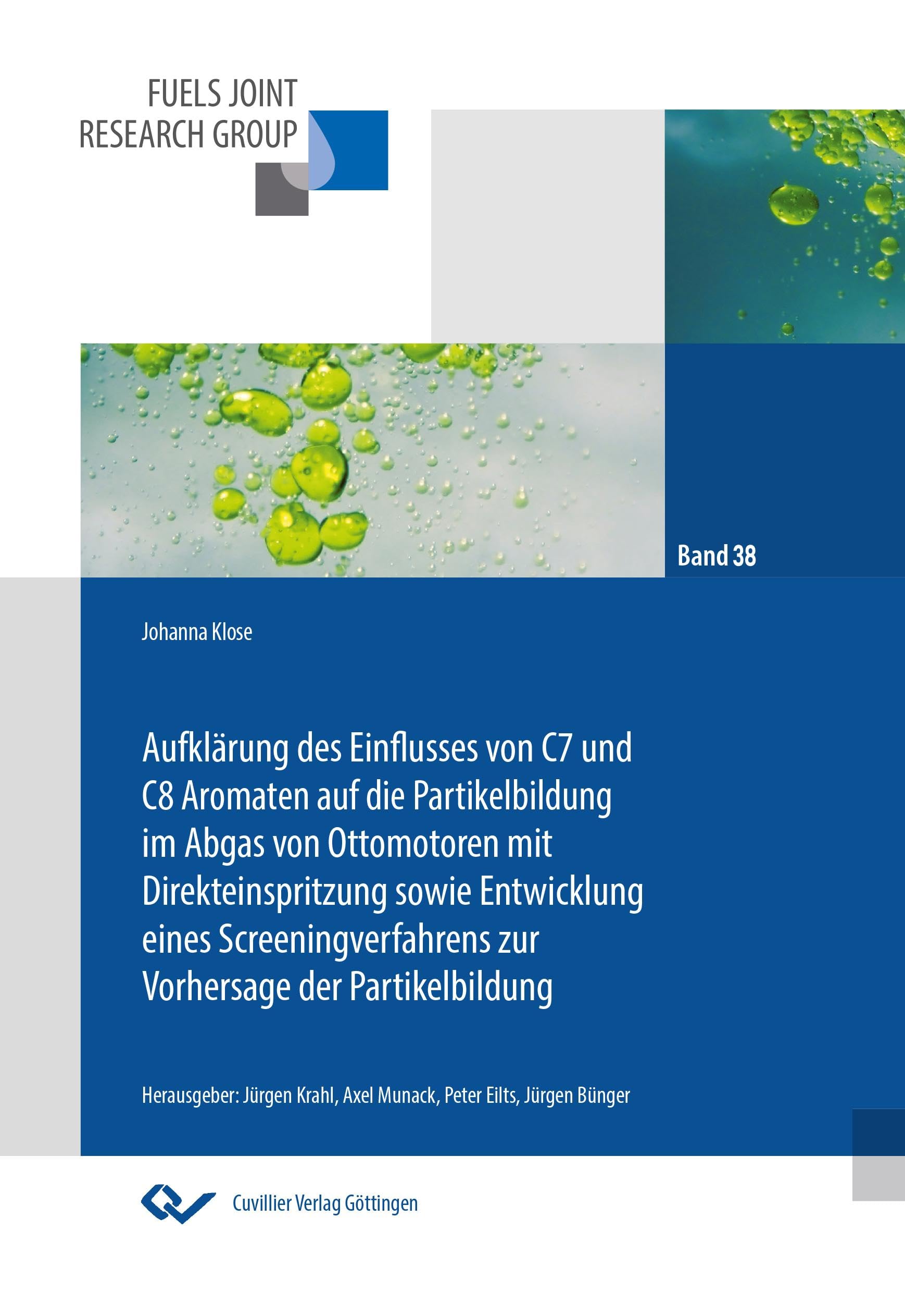 Aufklärung des Einflusses von C7 und C8 Aromaten auf die Partikelbildung im Abgas von Ottomotoren mit Direkteinspritzung sowie Entwicklung eines ... für die Mobilität der Zukunft)