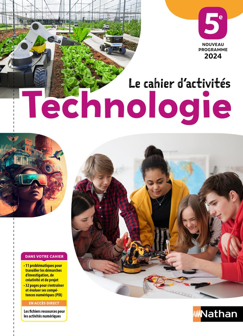 Technologie 5e : le cahier d'activités : nouveau programme 2024