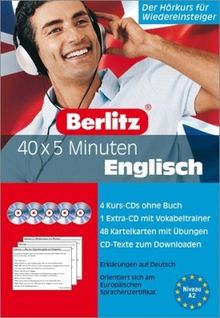 Berlitz 40 x 5 Minuten Englisch. 5 CDs: Der Hörkurs für Wiedereinsteiger