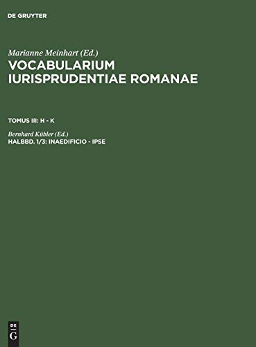 inaedificio - ipse (Vocabularium iurisprudentiae Romanae. H - K)