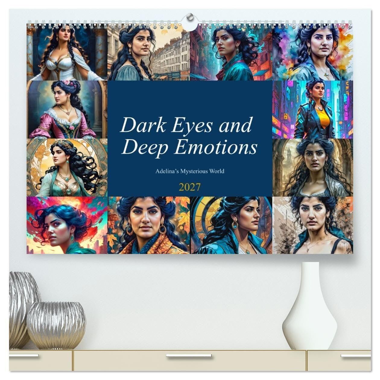 Dark Eyes and Deep Emotions, Adelina's Mysterious World (High Quality Premium Wall Calendar 2027 DIN A2 landscape),CALVENDO 12 Month Wall Calendar