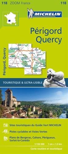 QUERCY PERIGORD 11118 CARTE MICHELIN KAART