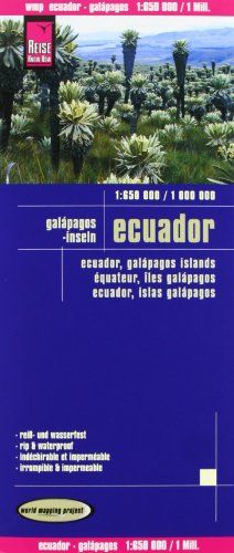 Reise Know-How Landkarte Ecuador, Galápagos (1:650.000 / 1.000.000): world mapping project: Kartenbild 2seitig, klassifiziertes Straßennetz, Ortsindex, GPS-tauglich, wasserfest imprägniert