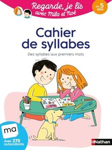 Cahier de syllabes : des syllabes aux premiers mots : dès 5 ans