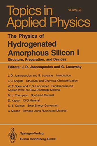The Physics of Hydrogenated Amorphous Silicon I: Structure, Preparation, and Devices (Topics in Applied Physics) (Topics in Applied Physics, 55, Band 55)