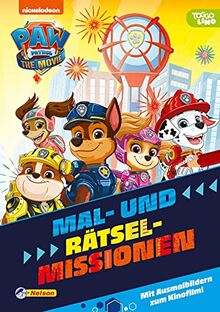 PAW Patrol - Der Kinofilm: Mal- und Rätselblock: Mit allen Figuren aus dem PAW-Patrol-Film | Ausmalbilder, Labyrinthe und Fehlersuchbilder (ab 3 Jahren)