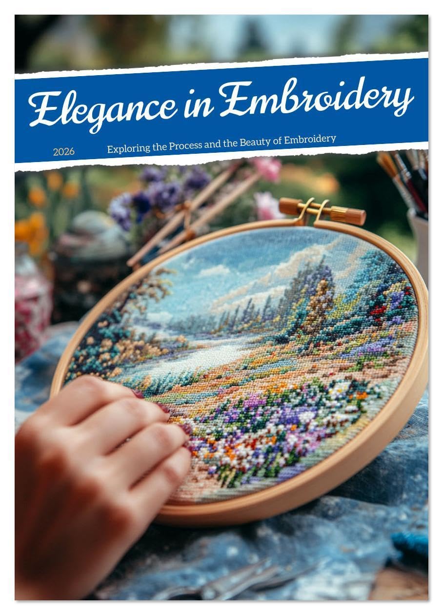 Elegance in Embroidery (Wall Calendar 2026 DIN A2 portrait), CALVENDO 12 Month Wall Calendar: Craftsmanship with heart - the magic of embroidery