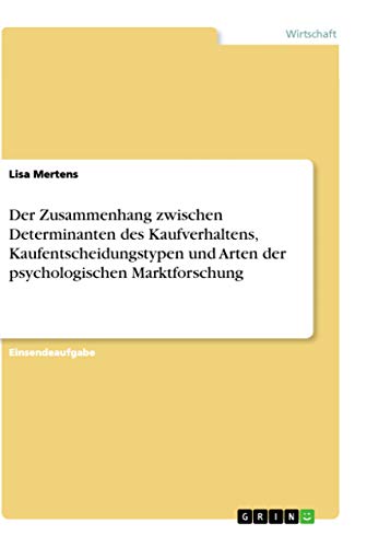 Der Zusammenhang zwischen Determinanten des Kaufverhaltens, Kaufentscheidungstypen und Arten der psychologischen Marktforschung