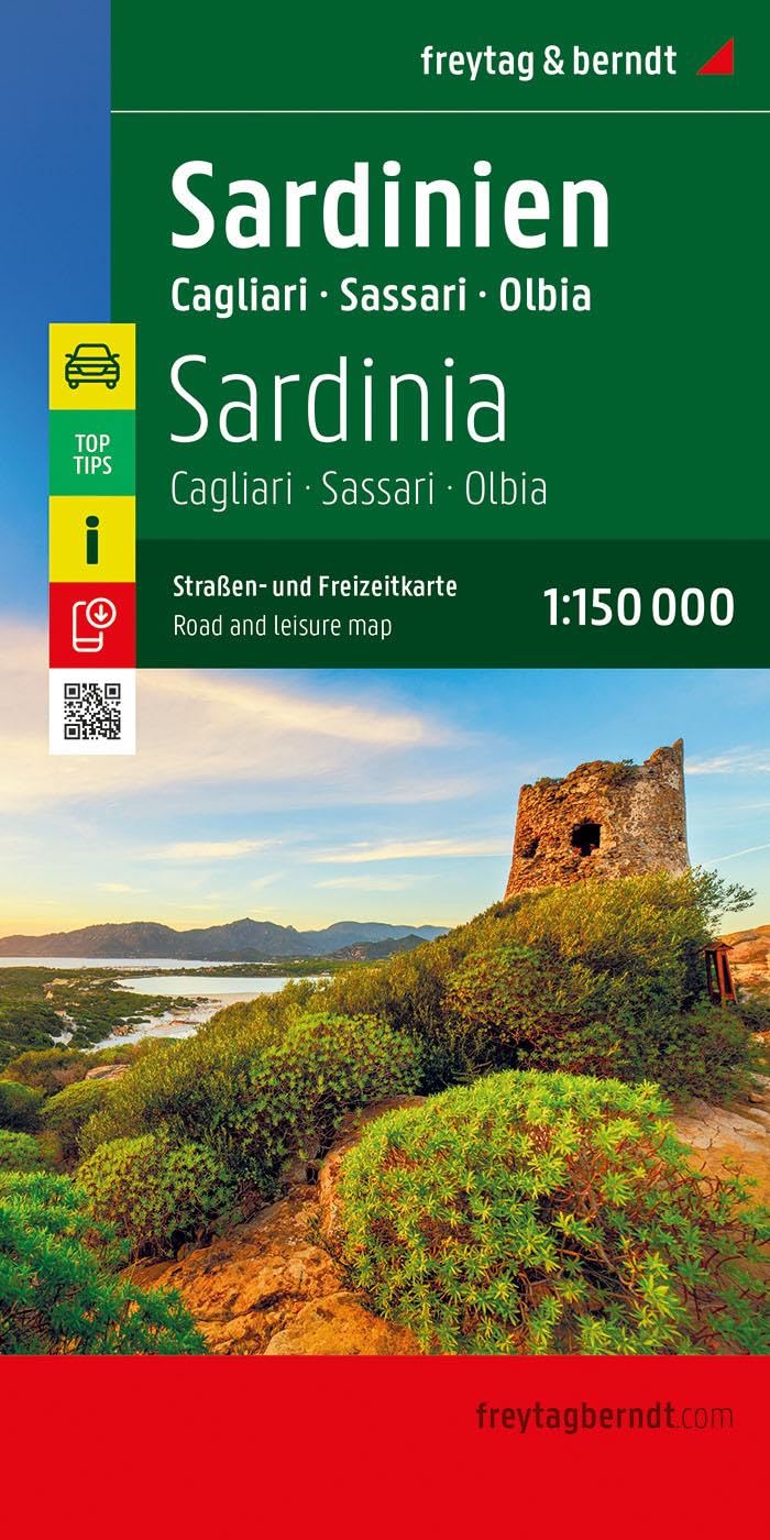 Sardinien, Straßen- und Freizeitkarte 1:150.000, freytag & berndt: Cagliari - Sassari - Olbia, mit Top Tips (freytag & berndt Auto + Freizeitkarten)