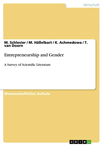 Entrepreneurship and Gender: A Survey of Scientific Literature