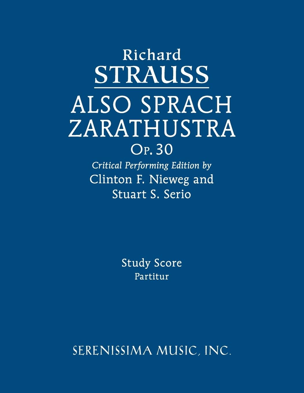 Also sprach Zarathustra, Op.30: Study score