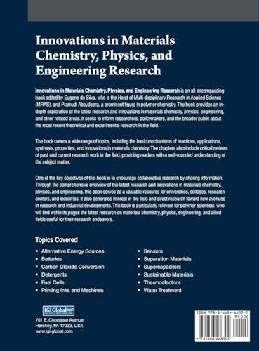Innovations in Materials Chemistry, Physics, and Engineering Research