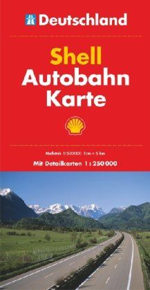 Shell Länderkarte Autobahnkarte Deutschland 1:500.000