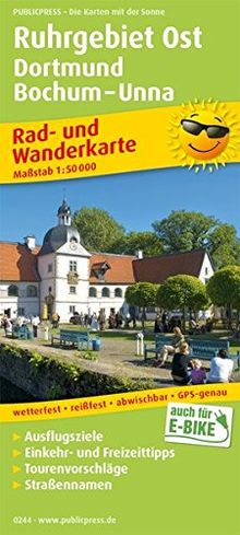 Ruhrgebiet Ost, Dortmund, Bochum - Unna: Rad- und Wanderkarte mit Straßennamen, Ausflugszielen, Einkehr- & Freizeittipps, wetterfest, reissfest, ... 1:50000 (Rad- und Wanderkarte / RuWK)