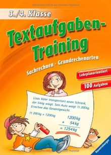 Textaufgaben-Training (3./4. Klasse): Sachrechnen, Grundrechenarten
