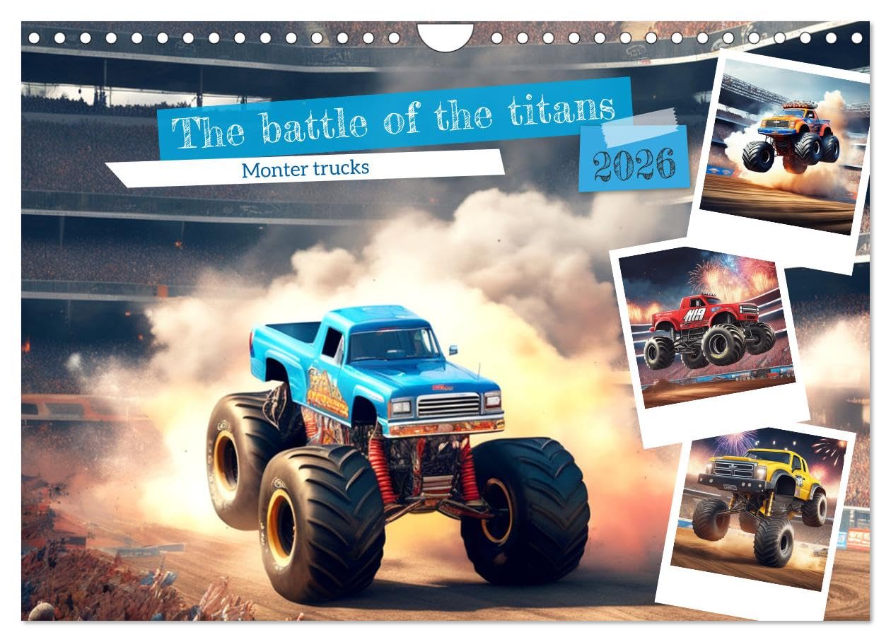 The battle of the titans (Wall Calendar 2026 DIN A4 landscape), CALVENDO 12 Month Wall Calendar: The incredible performance of monster trucks.