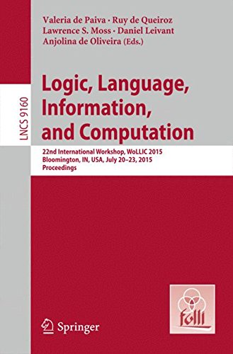 Logic, Language, Information, and Computation (Lecture Notes in Computer Science)