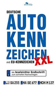 DEUTSCHE AUTOKENNZEICHEN XXL mit EU-Kennzeichen (Großdruck)