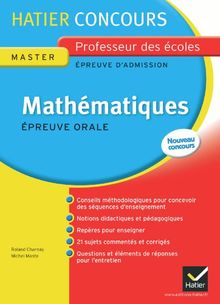 Mathématiques, épreuve orale d'admission, master, nouveau concours 2011 : exposé et entretien