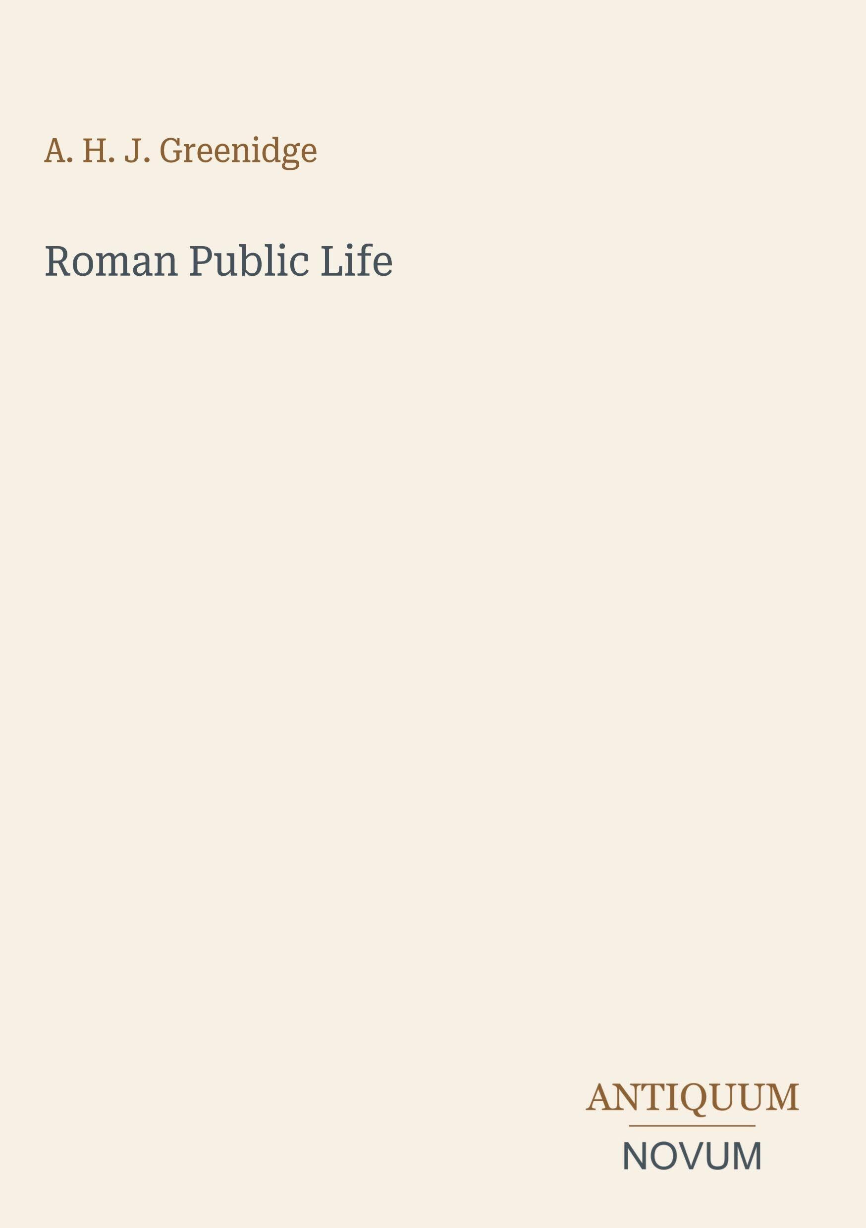 Roman Public Life