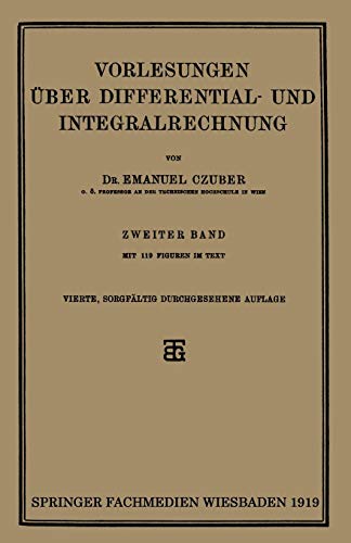 Vorlesungen Über Differential- und Integralrechnung