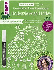 Vorlagenmappe Fensterdeko mit dem Kreidemarker - Kinderzimmer-Motive von Bine Brändle. Inkl. Original Kreidemarker von Kreul und Schablonen: 7 ... Schablonen plus sämtliche Motive als Download