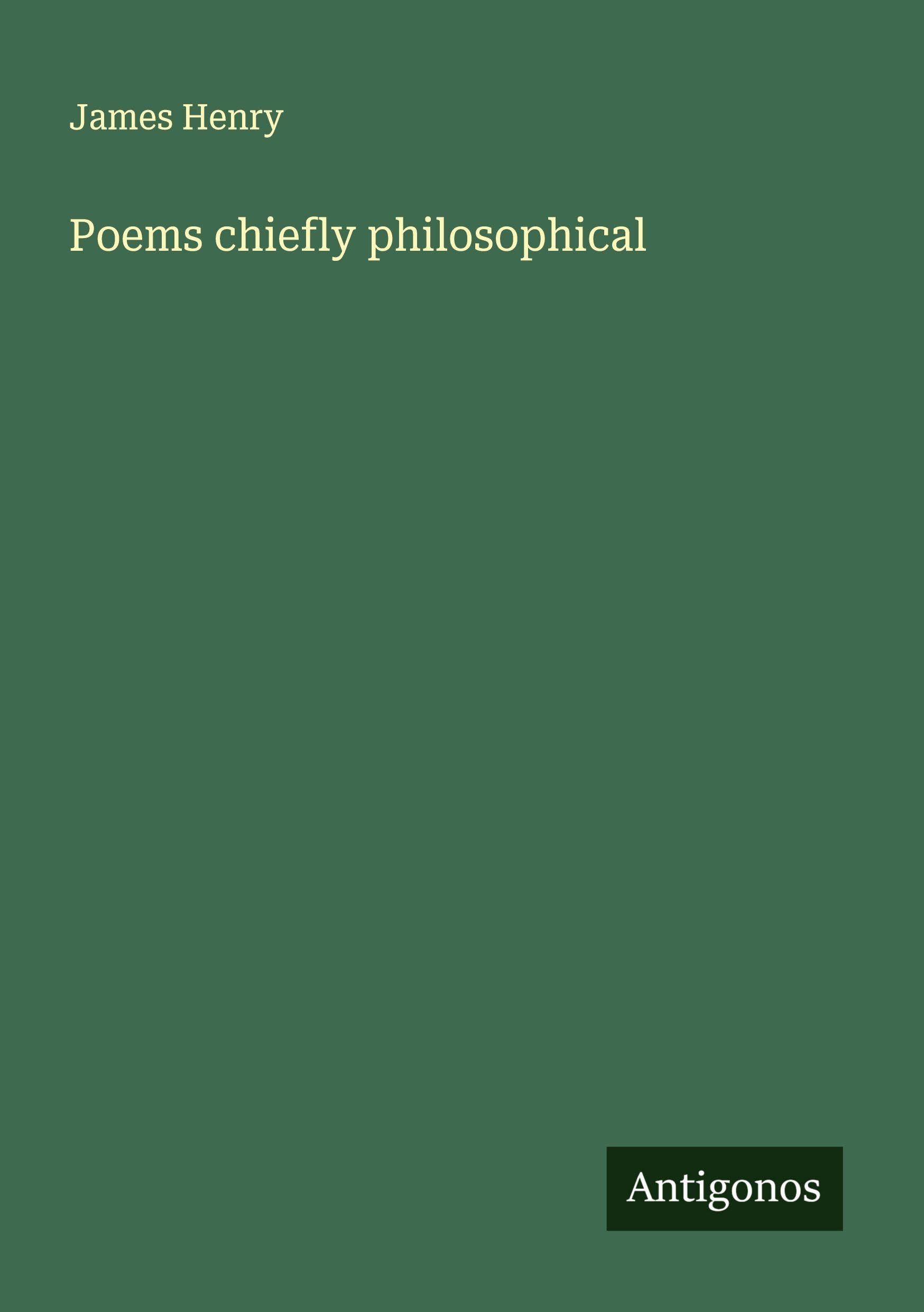Poems chiefly philosophical