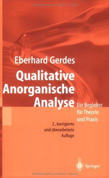 Qualitative Anorganische Analyse: Ein Begleiter für Theorie und Praxis (German Edition)