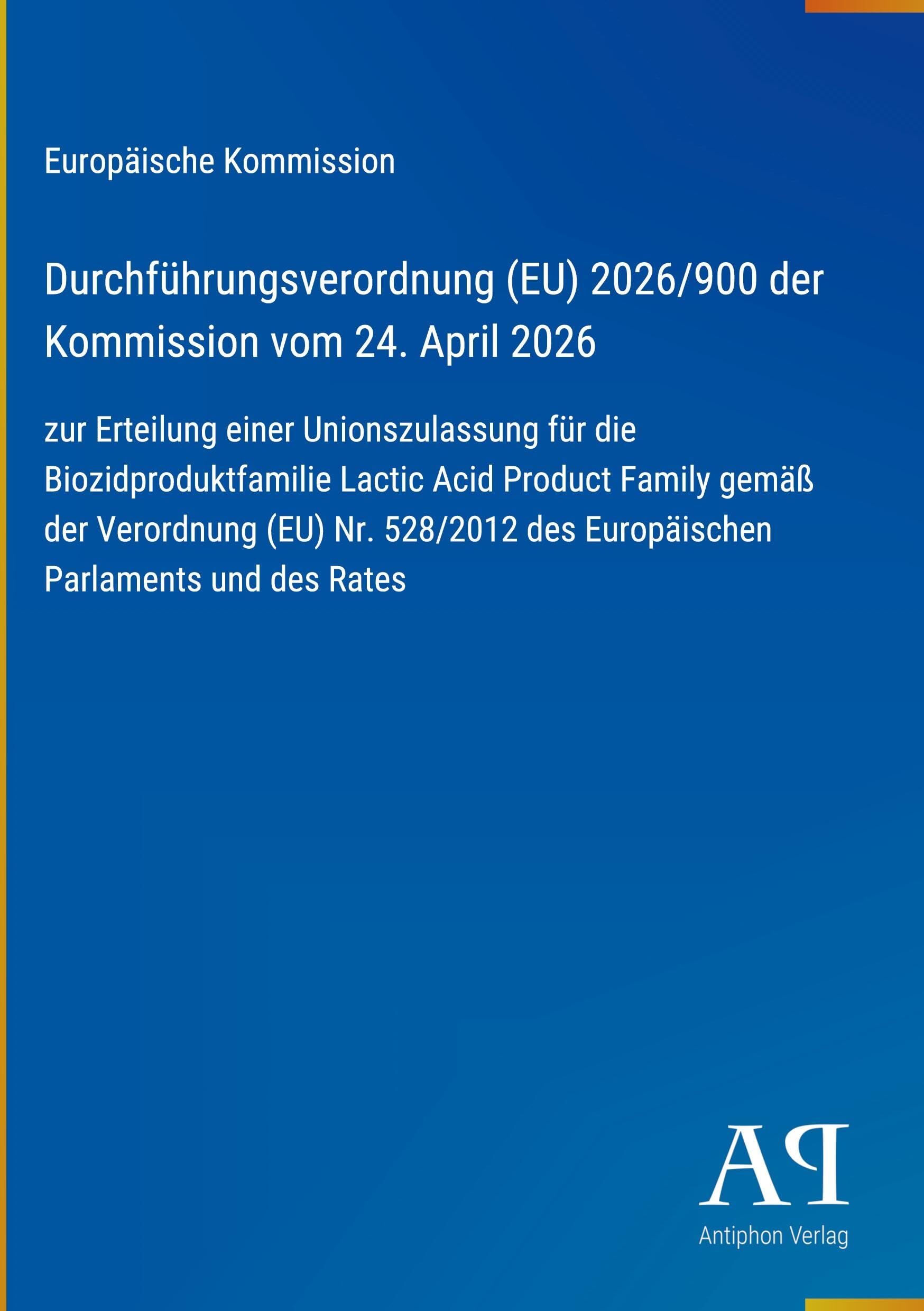 Durchführungsverordnung (EU) 2026/900 der Kommission vom 24. April 2026
