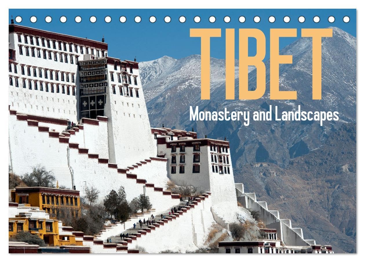 Tibet Monastery and landscapes (Desk Calendar 2026 DIN A5 landscape), CALVENDO 12 Month DeskCalendar: A place to rediscover spirituality