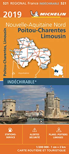 Carte Poitou-Charentes Michelin 2019