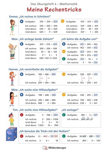 Simon, Nina: Das Übungsheft Mathematik 4 - Überarbeitete Neuauflage - Poster Meine Rechentricks