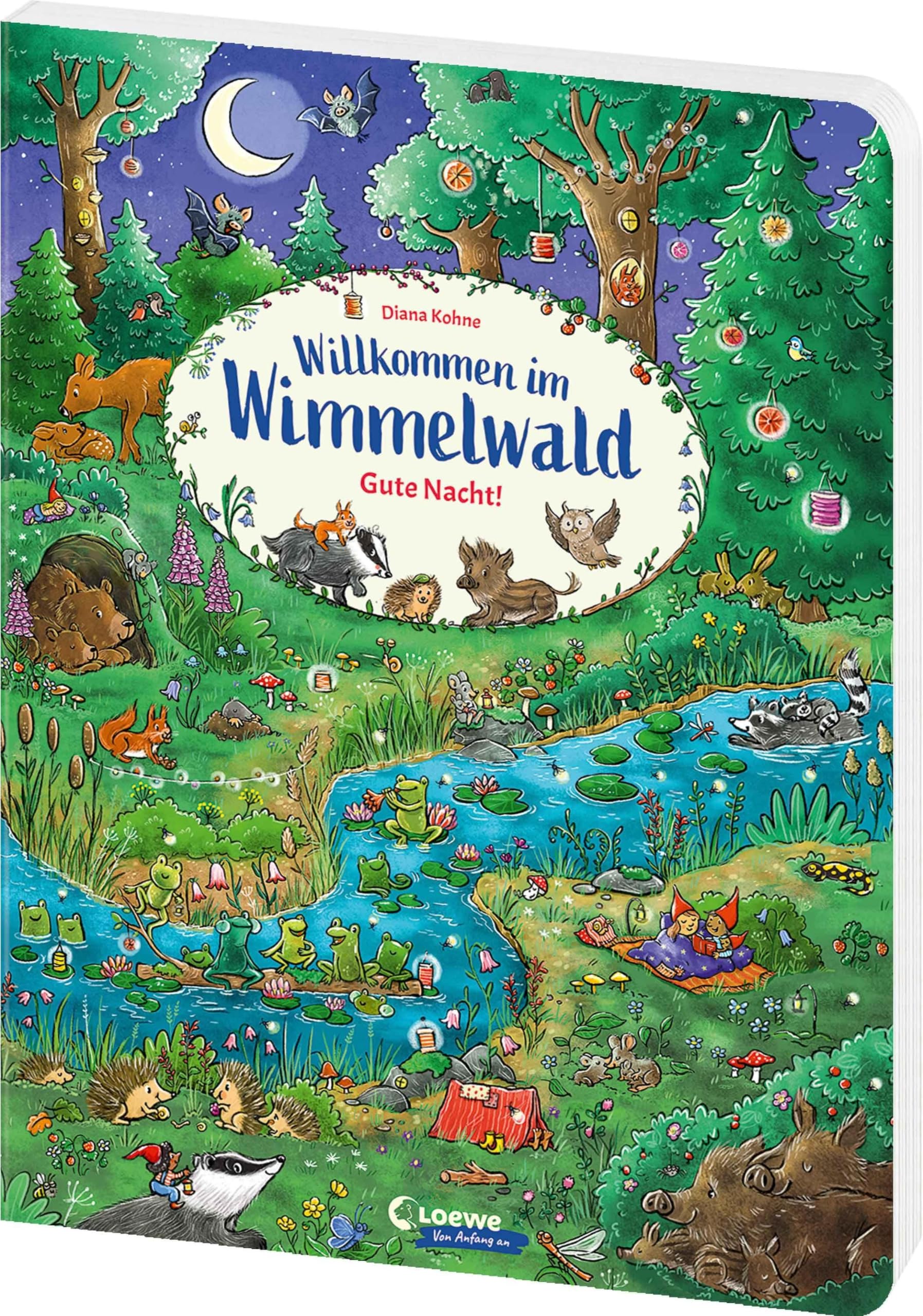 Willkommen im Wimmelwald - Gute Nacht!: Großes Wimmelbuch für Kinder ab 2 Jahren - Besuche die Waldtiere im Wimmelwald - Zum Suchen, Entdecken und Erzählen (Loewe von Anfang an)