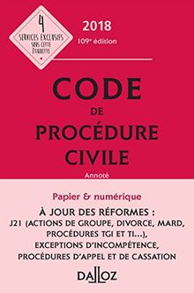 Code de procédure civile 2018, annoté