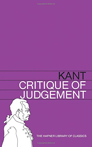 Critique of Judgement (Hafner Library of Classics)