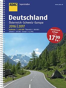 ADAC SuperStraßen Deutschland, Österreich, Schweiz & Europa 2016/2017 1:200 000