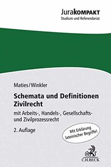Schemata und Definitionen Zivilrecht: mit Arbeits-, Handels-, Gesellschafts- und Zivilprozessrecht