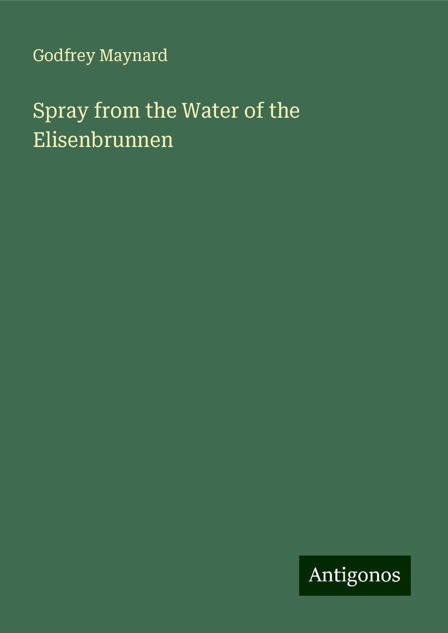 Spray from the Water of the Elisenbrunnen
