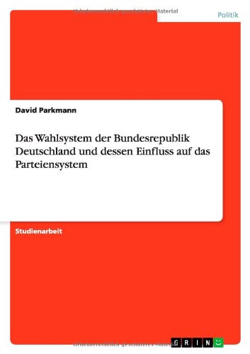 Das Wahlsystem der Bundesrepublik Deutschland und dessen Einfluss auf das Parteiensystem