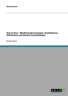Peer-to-Peer - Überblick über Konzepte, Architekturen, Plattformen und aktuelle Entwicklungen