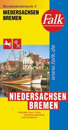 Falk Bundesländerkarte Deutschland Niedersachsen, Bremen 1:300 000